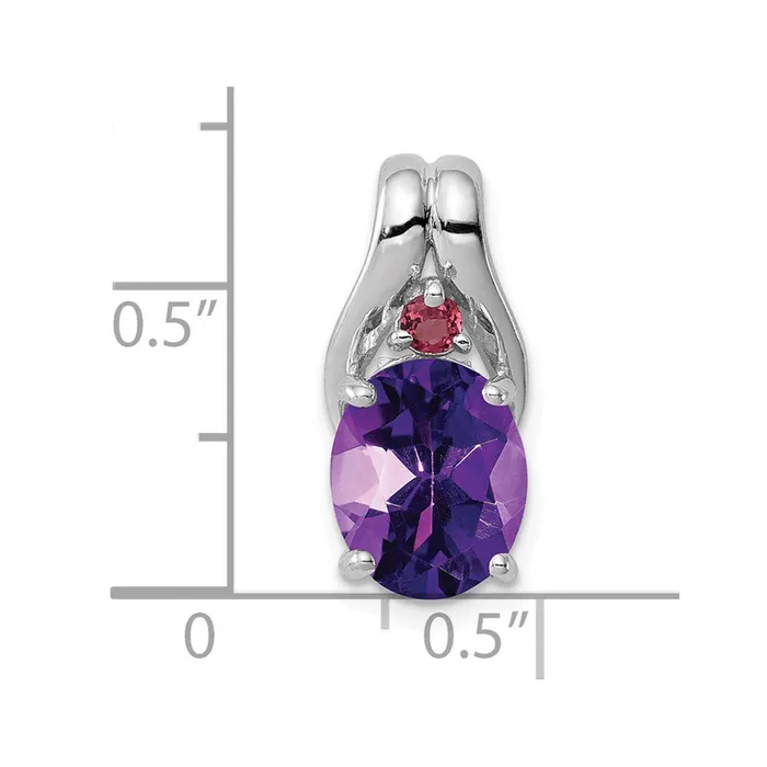 Goldia Necklaces Sterling Silver Rhodiumplated Amethyst Pendant