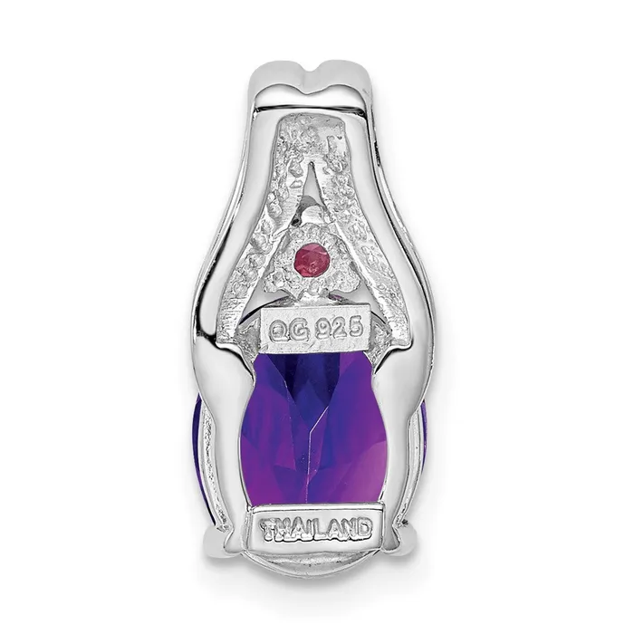 Goldia Necklaces Sterling Silver Rhodiumplated Amethyst Pendant