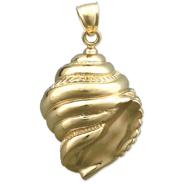 Goldia PreStyled Sets 14K Gold Gastropod Mollusk Sea Snail Seashell Pendant