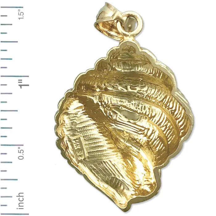 Goldia PreStyled Sets 14K Gold Gastropod Mollusk Sea Snail Seashell Pendant