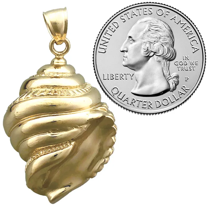 Goldia PreStyled Sets 14K Gold Gastropod Mollusk Sea Snail Seashell Pendant