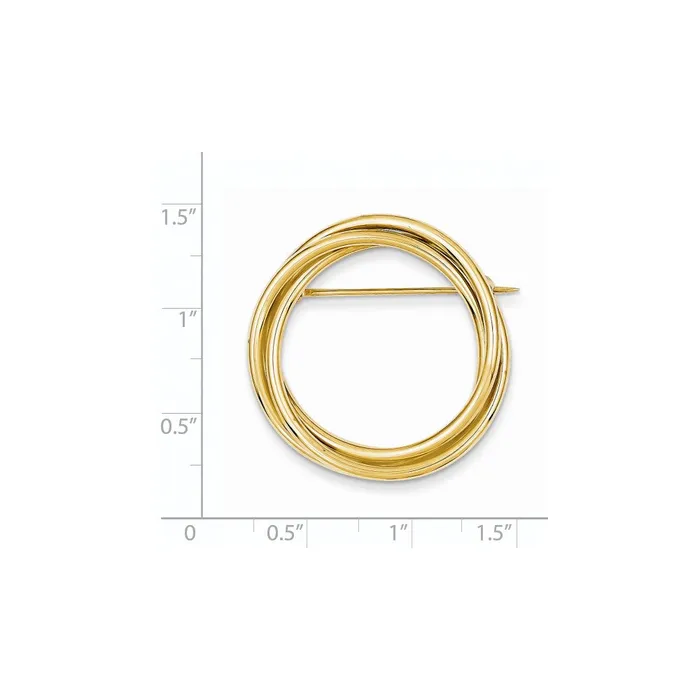 Goldia PreStyled Sets 14k Yellow Gold Circle Pin
