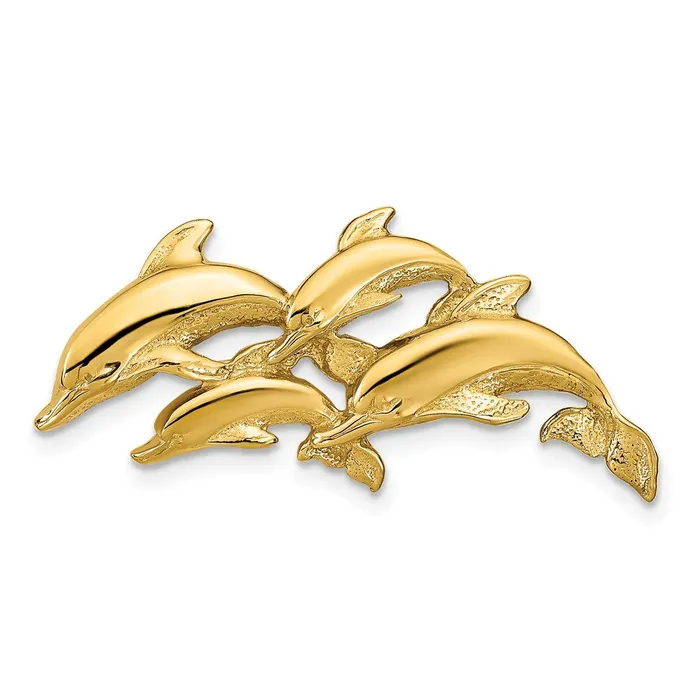 Goldia PreStyled Sets 14k Yellow Gold Dolphins Slide