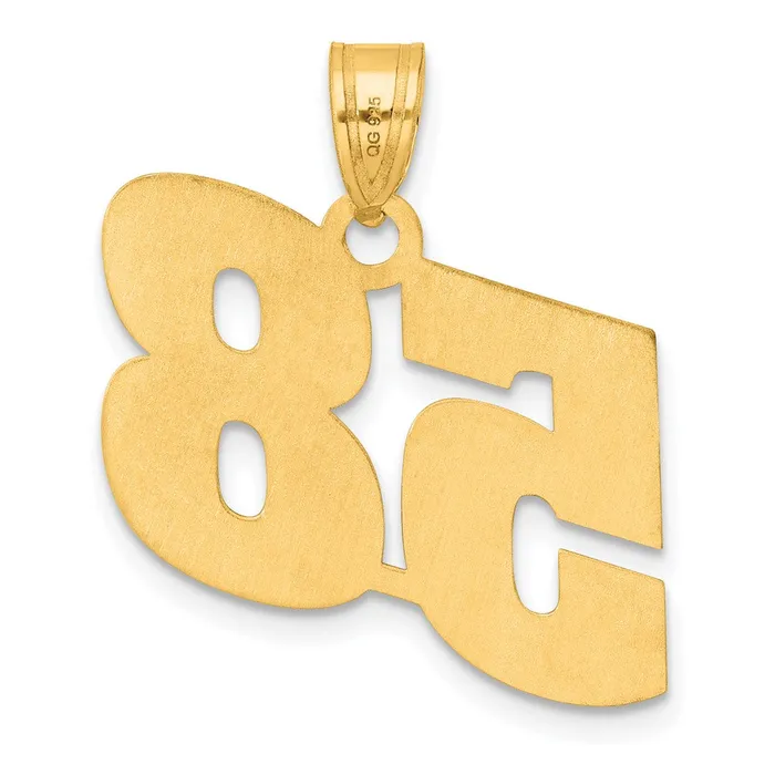 Goldia PreStyled Sets 14k Yellow Gold Polished Block Number 58 Pendant