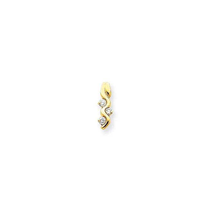 Goldia PreStyled Sets 14K Yellow Gold VS Real Diamond chain slide