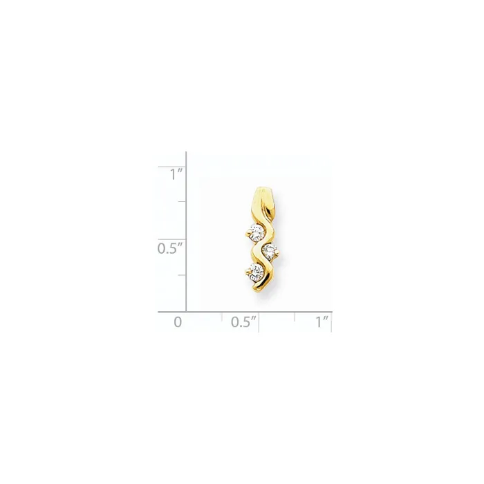Goldia PreStyled Sets 14K Yellow Gold VS Real Diamond chain slide