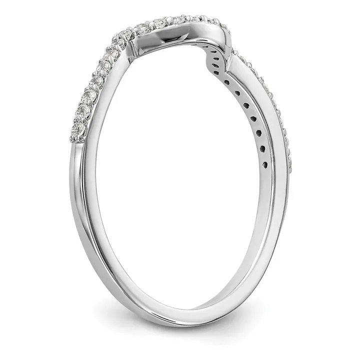 Goldia Rings 014ct CZ Solid Real 14k White Gold Wedding Wedding Band Ring