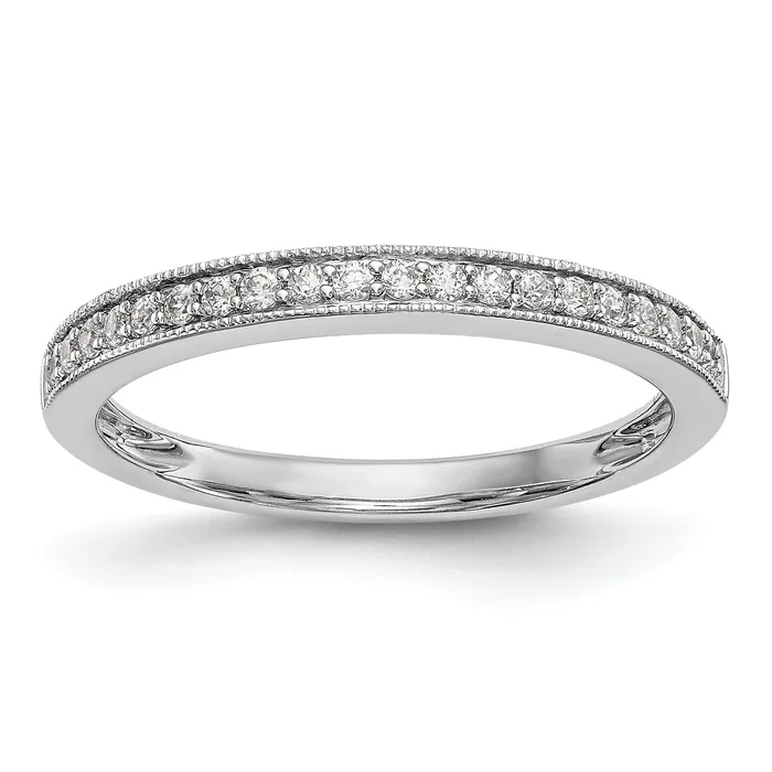Goldia Rings 016ct CZ Solid Real 14K White Gold Wedding Wedding Band Ring Goldia Rings 016ct CZ Solid Real 14K White Gold Wedding Wedding Band Ring