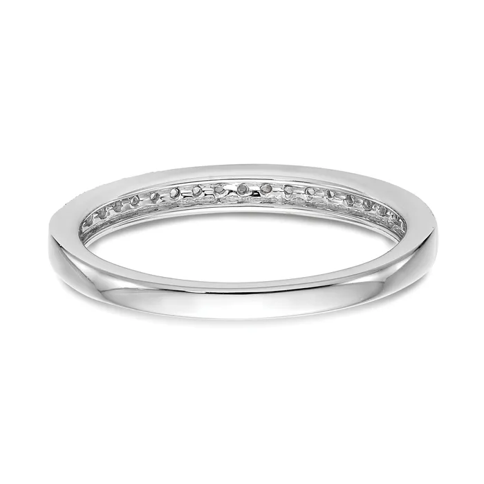 Goldia Rings 016ct CZ Solid Real 14K White Gold Wedding Wedding Band Ring