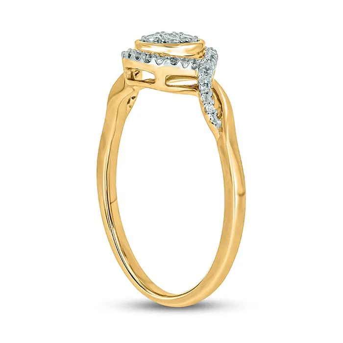 Goldia Rings 017 CT TW Composite Natural Diamond Frame Split Shank Promise Ring in Sterling Silver with Solid 14K Gold Plate Goldia Rings 017 CT TW Composite Natural Diamond Frame Split Shank Promise Ring in Sterling Silver with Solid 14K Gold Plate