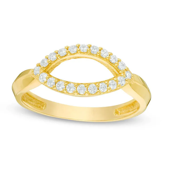 Goldia Rings 025 CT TW Natural Diamond Sideways Open Marquise Ring in Solid 10K Yellow Gold Goldia Rings 025 CT TW Natural Diamond Sideways Open Marquise Ring in Solid 10K Yellow Gold