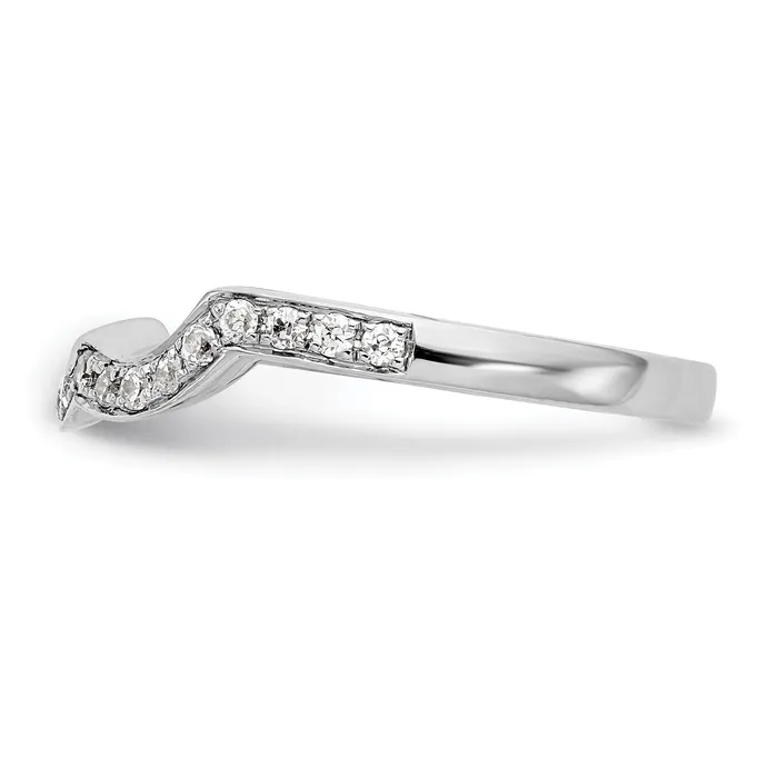 Goldia Rings 033ct CZ Solid Real 14k White Gold Wedding Wedding Band Ring