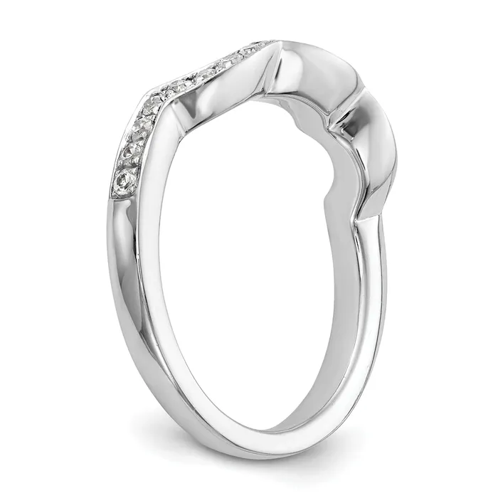 Goldia Rings 033ct CZ Solid Real 14k White Gold Wedding Wedding Band Ring