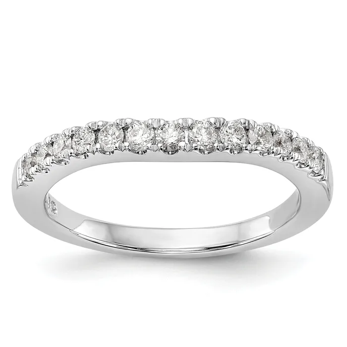 Goldia Rings 038ct CZ Solid Real 14k White Gold Wedding Wedding Band Ring Goldia Rings 038ct CZ Solid Real 14k White Gold Wedding Wedding Band Ring