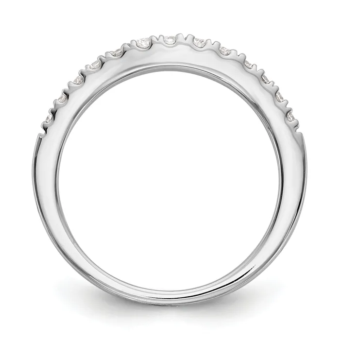 Goldia Rings 038ct CZ Solid Real 14k White Gold Wedding Wedding Band Ring