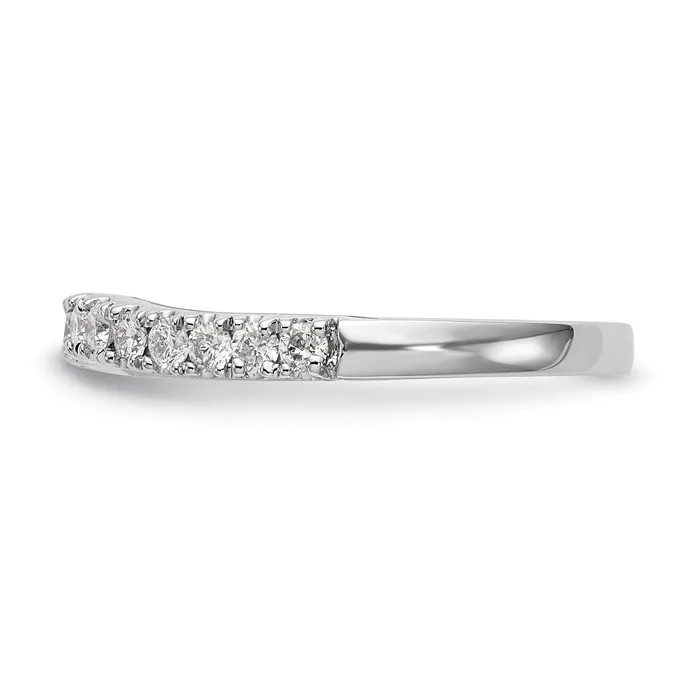 Goldia Rings 038ct CZ Solid Real 14k White Gold Wedding Wedding Band Ring