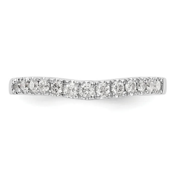Goldia Rings 038ct CZ Solid Real 14k White Gold Wedding Wedding Band Ring
