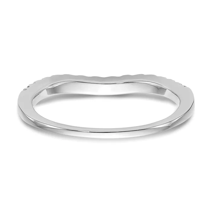 Goldia Rings 038ct CZ Solid Real 14k White Gold Wedding Wedding Band Ring