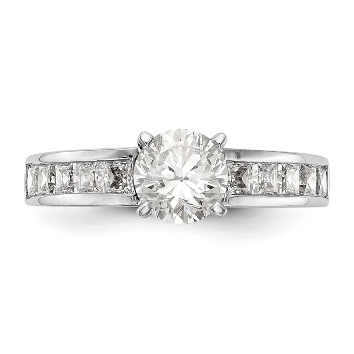 Goldia Rings 100ct CZ Solid Real 14K White Gold Semi Mount Engagement Ring