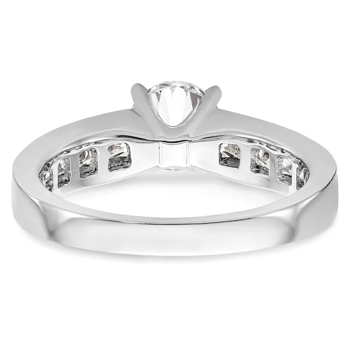 Goldia Rings 100ct CZ Solid Real 14K White Gold Semi Mount Engagement Ring