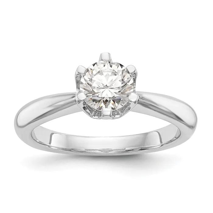 Goldia Rings 100ct CZ Solid Real 14k White Gold Solitaire Engagement Ring Goldia Rings 100ct CZ Solid Real 14k White Gold Solitaire Engagement Ring