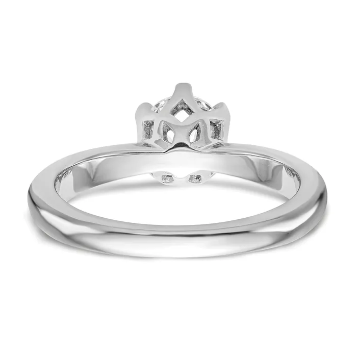 Goldia Rings 100ct CZ Solid Real 14k White Gold Solitaire Engagement Ring