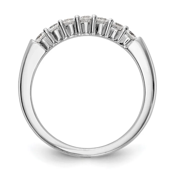Goldia Rings 107ct CZ Solid Real 14k White Gold Wedding Wedding Band Ring