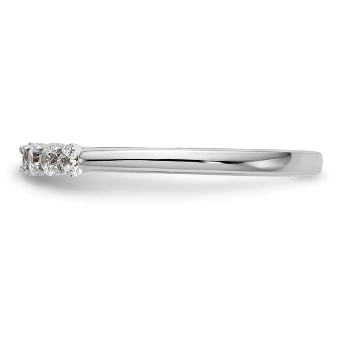 Goldia Rings 107ct CZ Solid Real 14k White Gold Wedding Wedding Band Ring