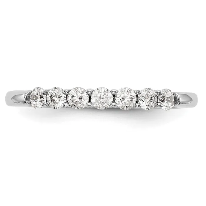 Goldia Rings 107ct CZ Solid Real 14k White Gold Wedding Wedding Band Ring