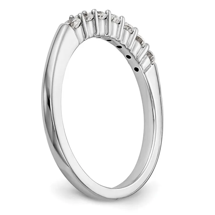 Goldia Rings 107ct CZ Solid Real 14k White Gold Wedding Wedding Band Ring