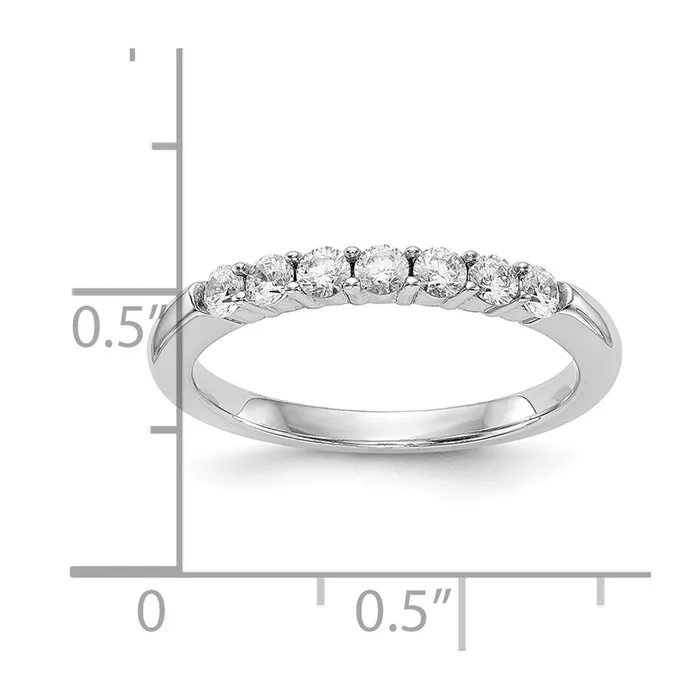 Goldia Rings 107ct CZ Solid Real 14k White Gold Wedding Wedding Band Ring
