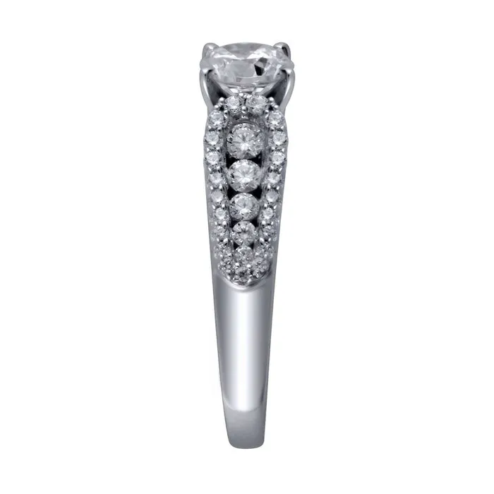 Goldia Rings 125 CT TW Natural Diamond Antique VintageStyle Engagement Ring in Solid 14K White Gold Goldia Rings 125 CT TW Natural Diamond Antique VintageStyle Engagement Ring in Solid 14K White Gold