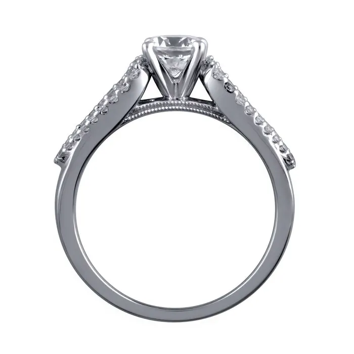 Goldia Rings 125 CT TW Natural Diamond Antique VintageStyle Engagement Ring in Solid 14K White Gold Goldia Rings 125 CT TW Natural Diamond Antique VintageStyle Engagement Ring in Solid 14K White Gold