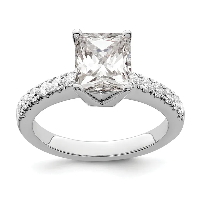 Goldia Rings 150ct CZ Solid Real 14K White Gold Engagement Ring