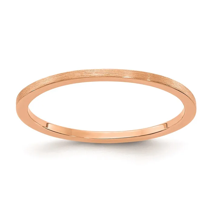 Goldia Rings 10K Rose Gold 12mm Flat Satin Stackable Mens Ladies Wedding Band Ring Goldia Rings 10K Rose Gold 12mm Flat Satin Stackable Mens Ladies Wedding Band Ring