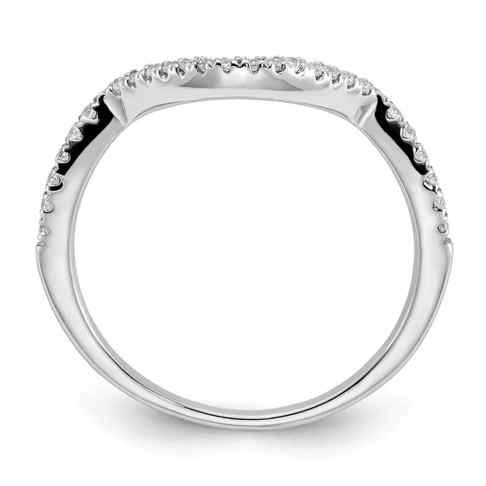 Goldia Rings 10K White Gold Lab Grown Diamond VSSI G Wedding Band Ring