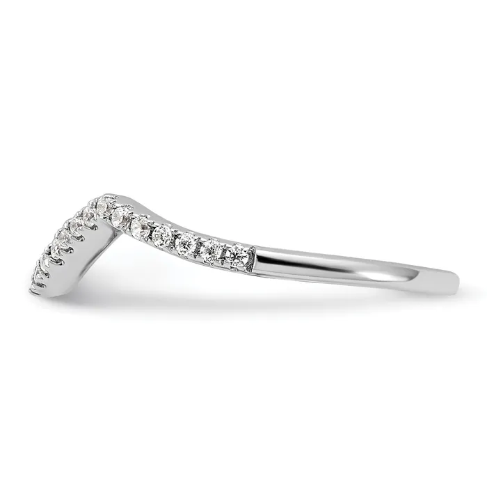 Goldia Rings 10K White Gold Lab Grown Diamond VSSI G Wedding Band Ring