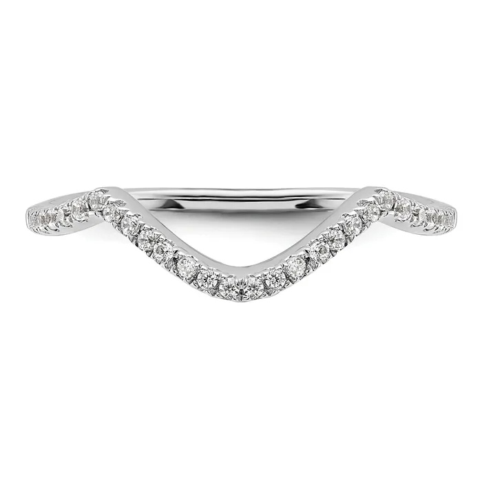 Goldia Rings 10K White Gold Lab Grown Diamond VSSI G Wedding Band Ring