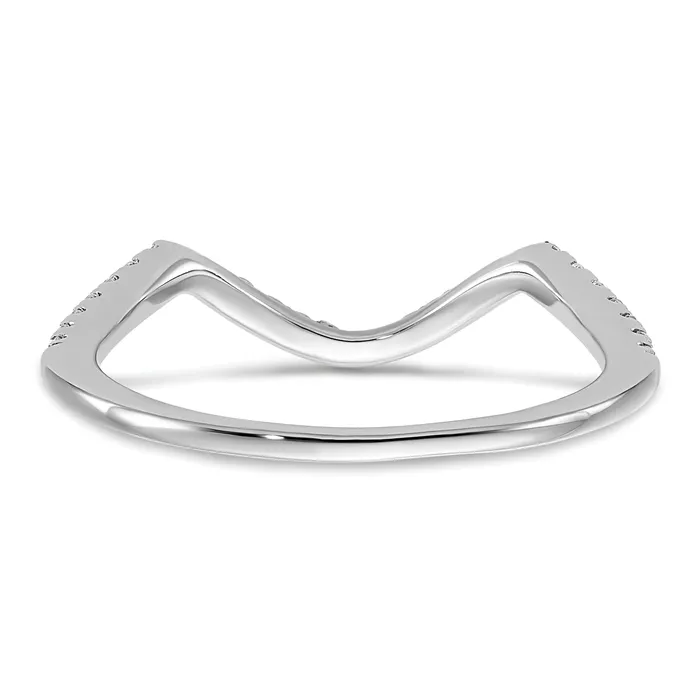 Goldia Rings 10K White Gold Lab Grown Diamond VSSI G Wedding Band Ring