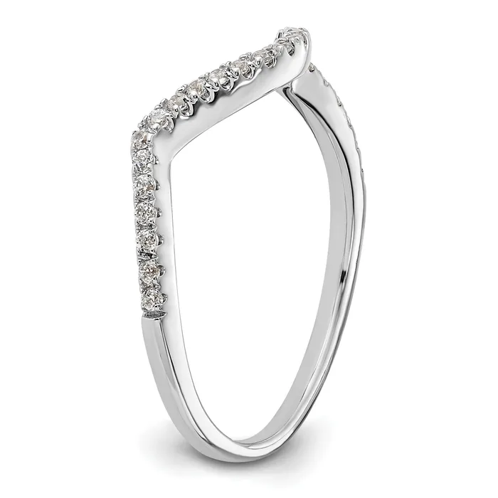 Goldia Rings 10K White Gold Lab Grown Diamond VSSI G Wedding Band Ring