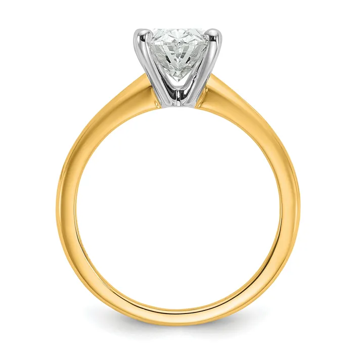 Goldia Rings 14k Twotone 2 Ct Lab Grown Diamond VSSI G Oval Solitare Engagement Ring