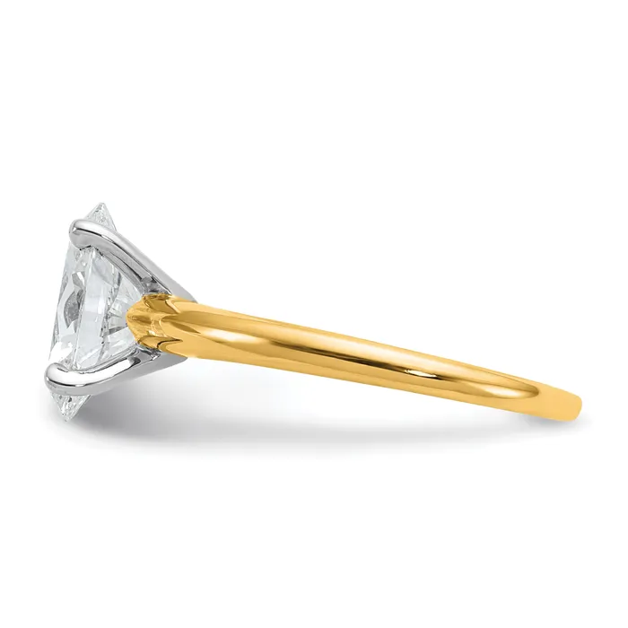 Goldia Rings 14k Twotone 2 Ct Lab Grown Diamond VSSI G Oval Solitare Engagement Ring