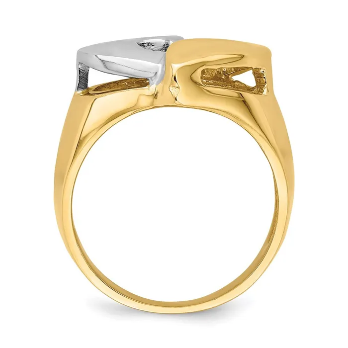 Goldia Rings 14k TwoTone Gold Polished Heart Ring