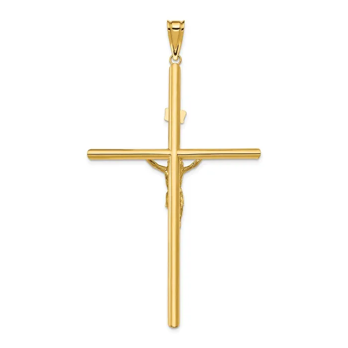 Goldia Rings 14k Twotone Gold Twotone Gold Polished Jesus Crucifix Pendant