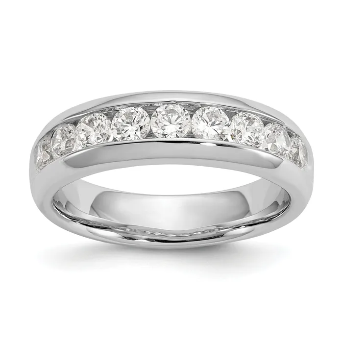 Goldia Rings 14k White Gold 1 Ct Lab Grown Diamond VSSI G Nine Stone Fashion band Goldia Rings 14k White Gold 1 Ct Lab Grown Diamond VSSI G Nine Stone Fashion band