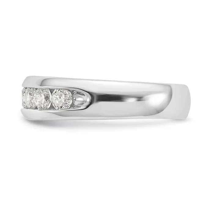 Goldia Rings 14k White Gold 1 Ct Lab Grown Diamond VSSI G Nine Stone Fashion band