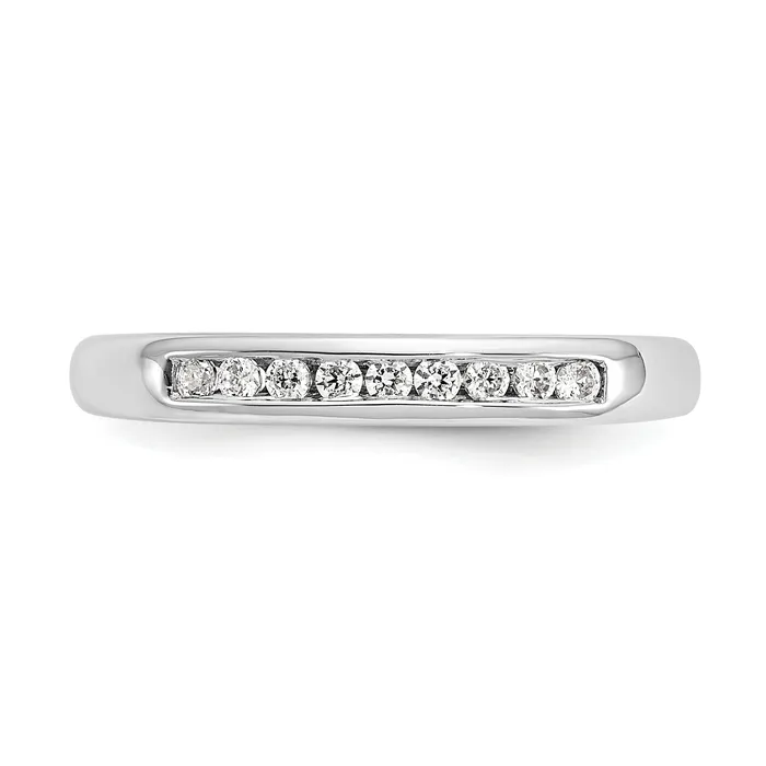 Goldia Rings 14k White Gold 1 Ct Lab Grown Diamond VSSI G Nine Stone Fashion band