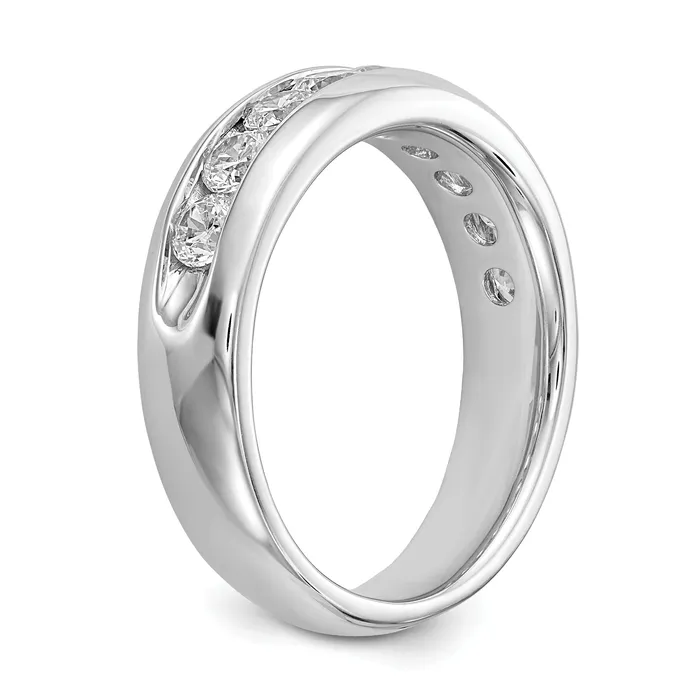Goldia Rings 14k White Gold 1 Ct Lab Grown Diamond VSSI G Nine Stone Fashion band