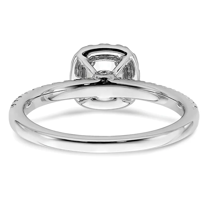 Goldia Rings 14k White Gold 34 Ct Lab Grown Diamond VSSI G Round Halo Engagement Ring