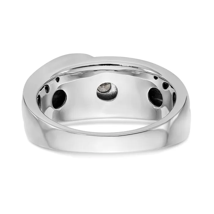 Goldia Rings 14k White Gold 3Stone 13 carat Diamond Complete Mens Ring